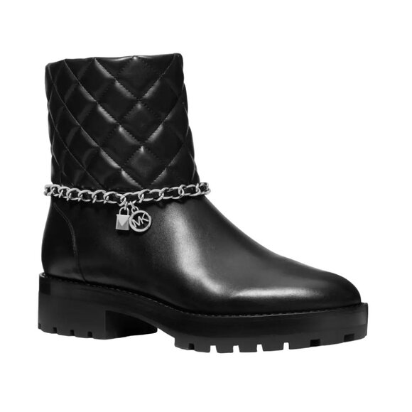 Michael Kors Elsa Mid Bootie Quilted Leather Boots Women's 9.5 - Picture 1 of 4